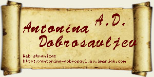 Antonina Dobrosavljev vizit kartica